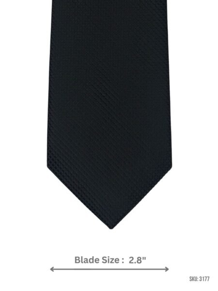 Black Tie with Tonal Grid Texture