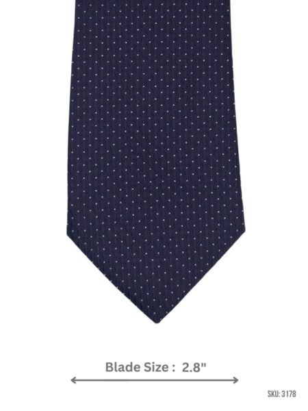 Purple Tie with White Pin Dot Pattern