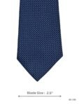 Navy Blue Tie with Light Gray Micro Square Dot Pattern