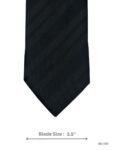 Black Tie with Tonal Diagonal Stripe Texture