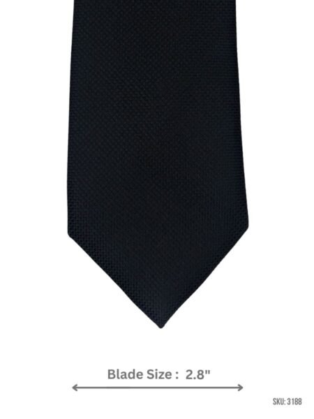 Black Tie with Tonal Micro-Texture Pattern