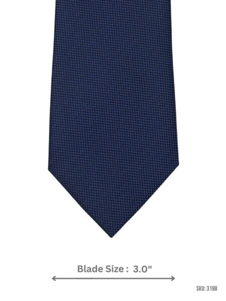 Navy Blue Tie with Black Micro-Dot Pattern