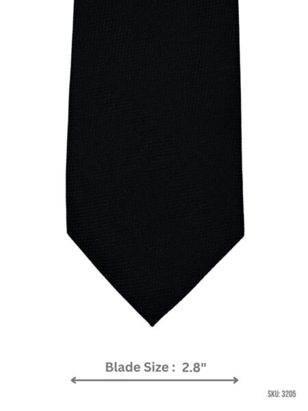 Black Tie with Tonal Diagonal Micro-Texture