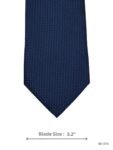Navy Blue Tie with Black Micro-Geometric Pattern