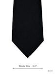 Black Solid Tie with Tonal Herringbone Texture