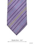 Light Purple Tie with Dark Purple, Light Blue and Lime Green Diagonal Stripes