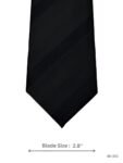 Black Tie with Tonal Diagonal Stripe Texture