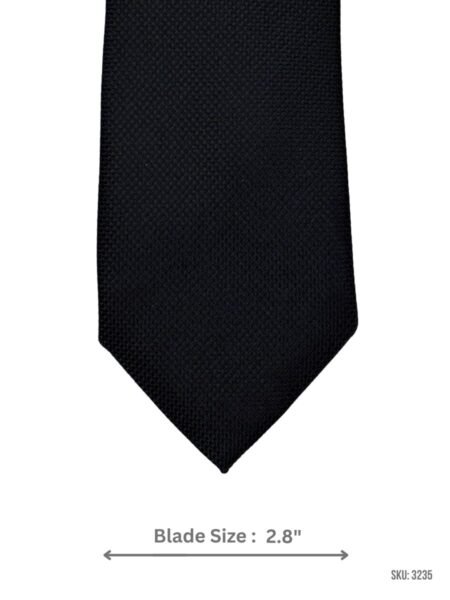 Black Tie with Tonal Micro-Texture Pattern