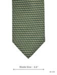 Olive Green Tie with Green and Gray Small Circle Dot Pattern