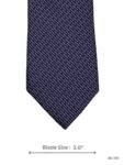 Navy Blue Tie with Purple and White Mini Square Pattern