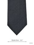 Black Tie with Gray Circle Dot Pattern