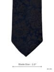 Navy Blue Tie with Tonal Floral Jacquard Pattern