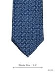 Navy Blue Tie with Light Blue Floral Pattern