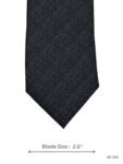 Charcoal Gray Tie with Tonal Diagonal Twill Texture