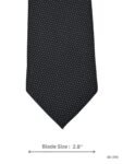 Black Tie with White Micro Dot Pattern