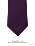 Deep Purple Solid Tie with Tonal Woven Texture
