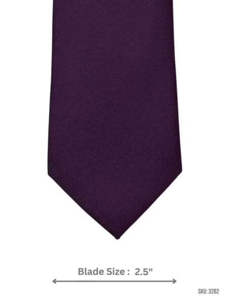 Deep Purple Solid Tie with Tonal Woven Texture