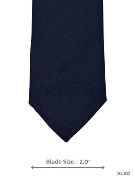 Dark Navy Tie with Solid Textured Weave