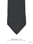 Black Tie with Silver Diagonal Dash Micro Pattern
