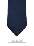 Deep Navy Tie with Tonal Windowpane Textured Pattern