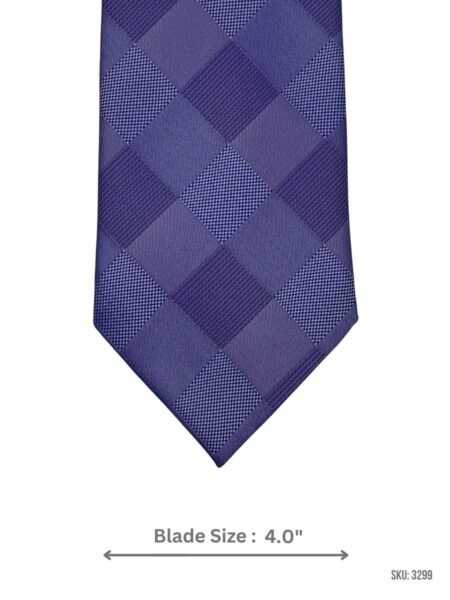 Lavender Tie with Tonal Oversized Check Weave
