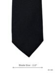Slim Black Tie with Tonal Basket Weave Texture