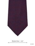 Classic Navy Tie with Red Micro Square Pattern and white micro dots