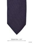 Dark Navy & Burgundy Tie with White Micro Square Pattern