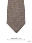 Taupe Textured Tie with Subtle Melange Weave