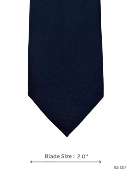 Ink Navy Tie with Solid Fine Woven Texture