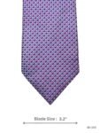 Light Blue Tie with Pink Micro Geometric Square Pattern