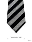 Black & White Diagonal Stripe Textured Tie