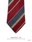 Red, Grey & Beige Diagonal Stripe Tie