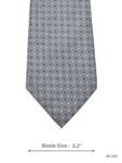 Light Grey Tie with White & Navy Micro Dot Pattern
