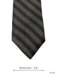 Black Tie with Brown & Purple Micro Dot Pattern
