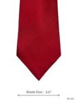 Solid Deep Red Satin Texture Tie