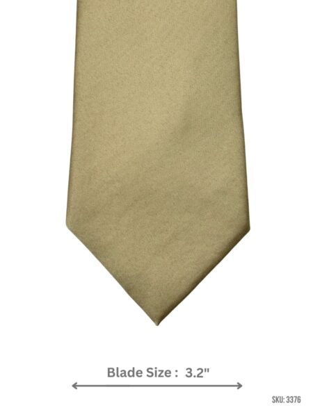 Khaki Yellow Tie with Solid Fine Woven Texture