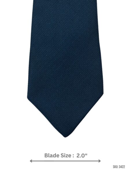 Deep Teal Tie with Solid Fine Woven Texture