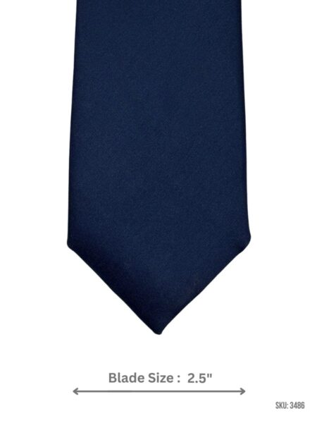 Navy Blue Solid Tie