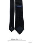 Black Solid Slim Tie – view 3