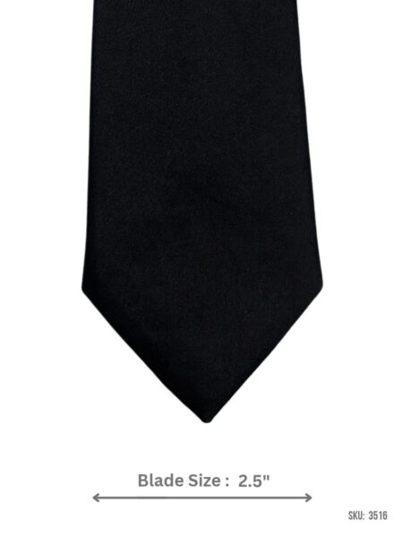 Black Solid Slim Tie