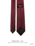 Solid Burgundy Slim Tie with Subtle Textured Finish – view 3
