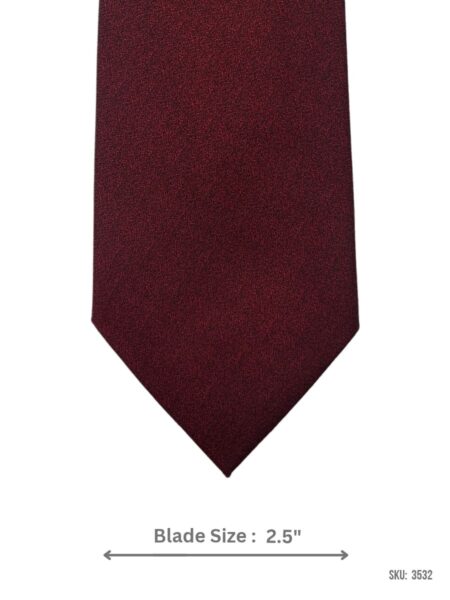 Solid Burgundy Slim Tie with Subtle Textured Finish