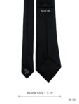 Solid Black Classic Tie with Smooth Finish – view 3