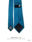 Teal Blue Dotted Pattern Men's Tie – view 3