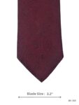Burgundy tonal paisley silk tie – front blade view