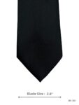 Black solid satin finish tie – front blade view