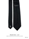 Black Solid Satin Finish Tie – view 3