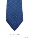 Blue Tie with White Micro Check Pattern