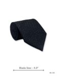 Black Tie with White Micro Dot Pattern – view 2